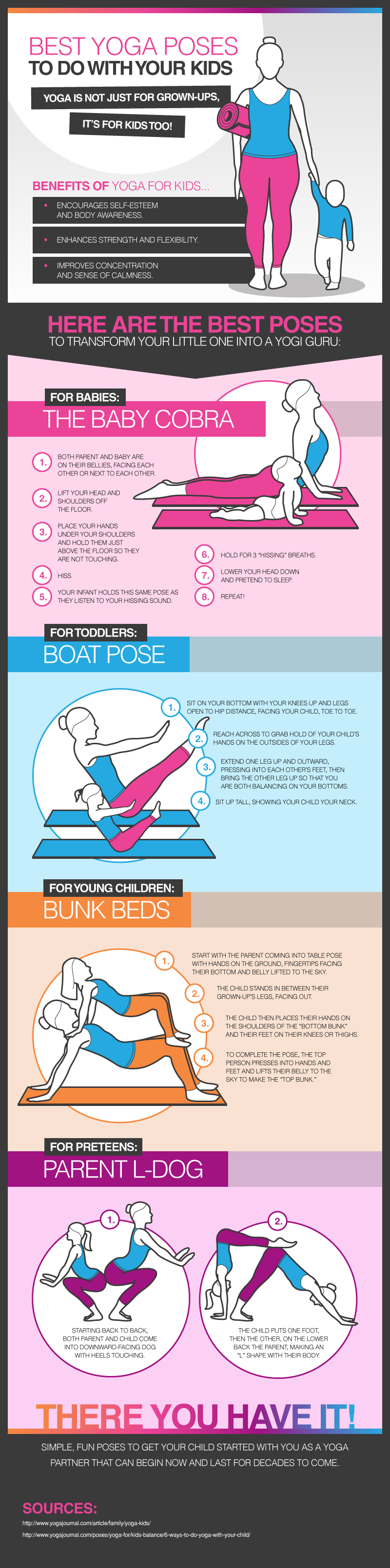 Here are some great yoga poses to do with your kids.